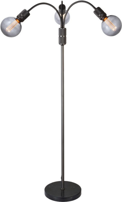 - Halo Gulvlampe 3 Gun Black/Marble