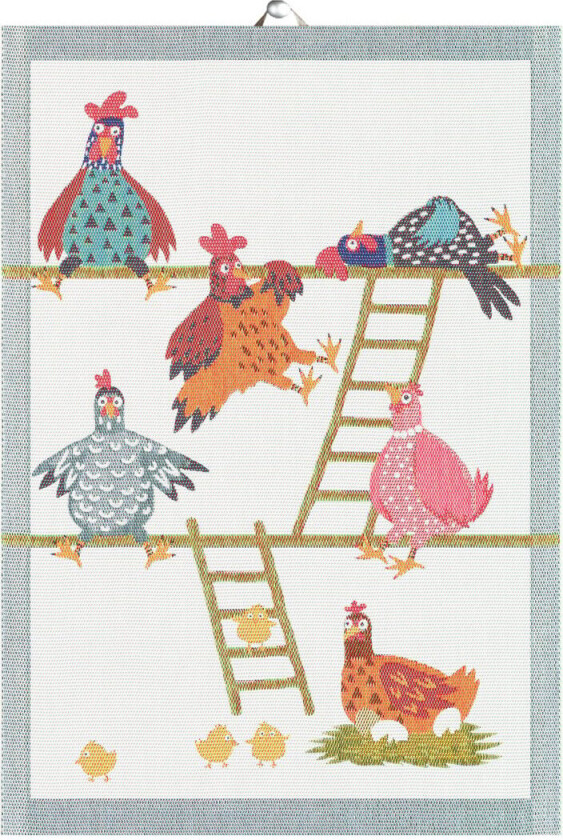 Hønsehus kjøkkenhåndkle 35 x 50 cm Multi