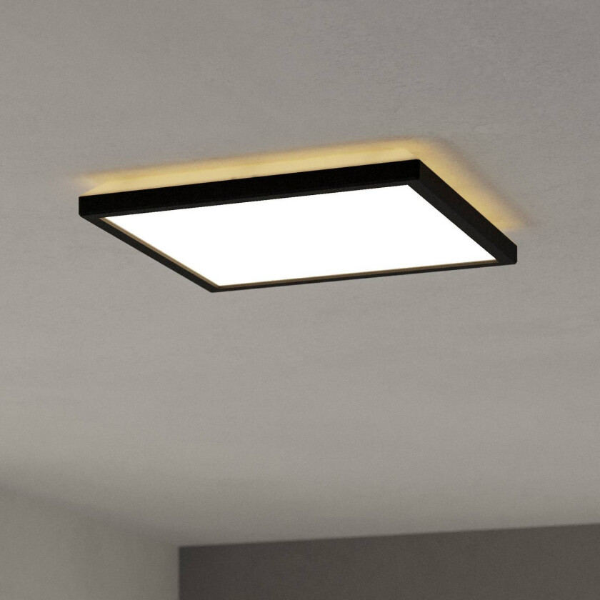 LED-taklampe Rovito-Z, svart, 29 x 29 cm
