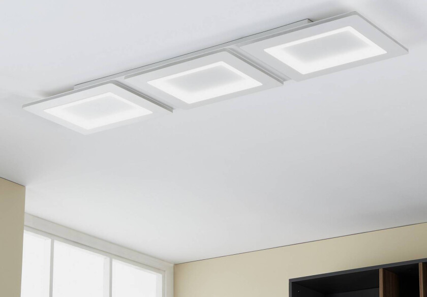 LED-taklampe Padrogiano-Z 3 lyskilder, 120 x 30 cm