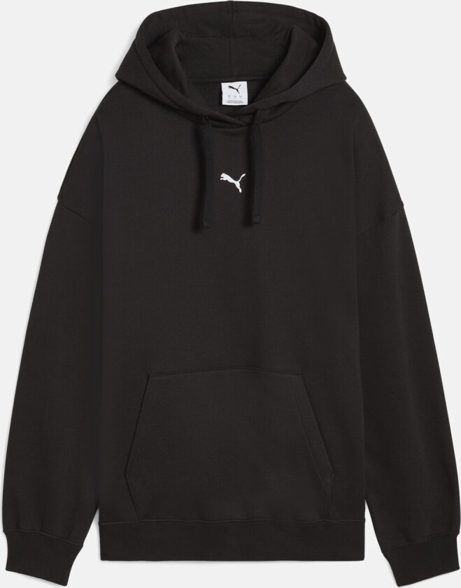 ESS Oversized Hoodie FL, Puma Black, S, Hoodies
