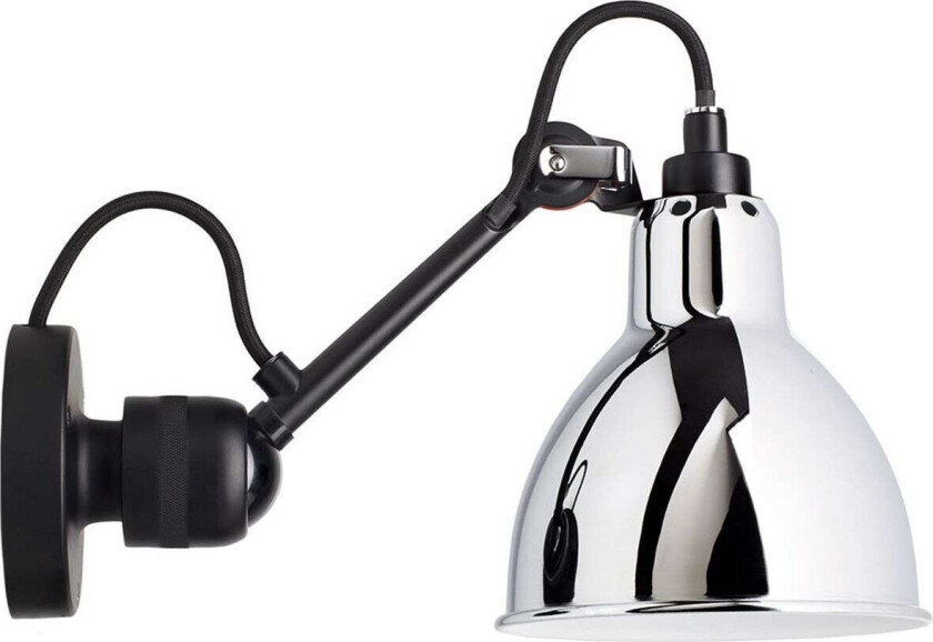 - 304CA Vegglampe Krom/Glossy Lampe Gras