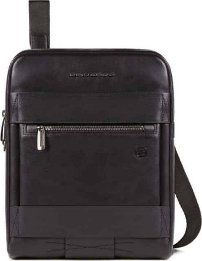Obidos, Leather, Small, Crossbody Bag, Black, 22 X 28 X 5 Cm, For Men