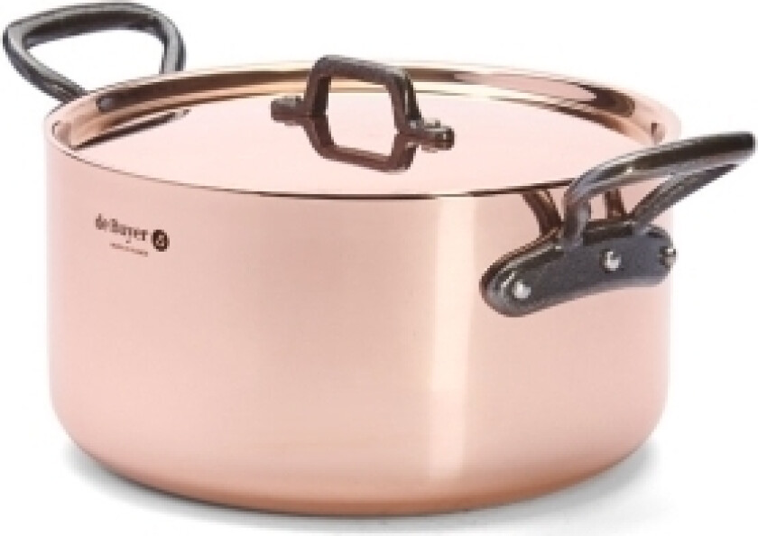 De Buyer 6466.24, 5,4 L, Rund, Kobber, Kopper, Rustfritt Stål, Støpejern