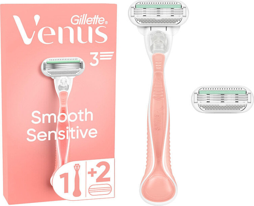 Venus Barberhøvel Smooth Sensitive 2up