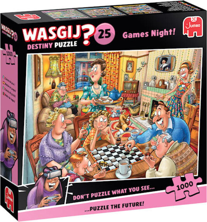 Wasgij Destiny 25 Games Night! Puslespill 1000 brikker