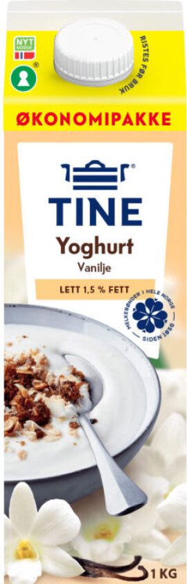 Yoghurt Vanilje 1,5% 1kg
