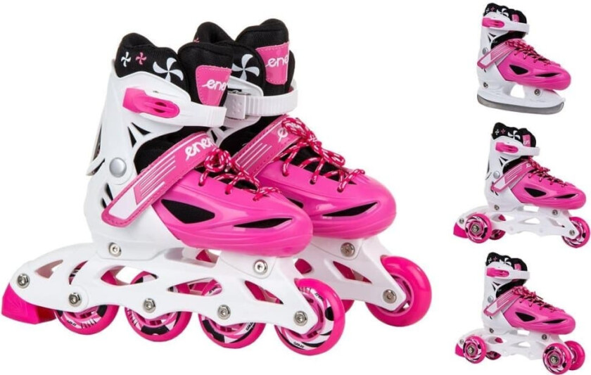 Inline skøyter - rulleskøyter - skøyter 4in1 enero 30-33 rosa