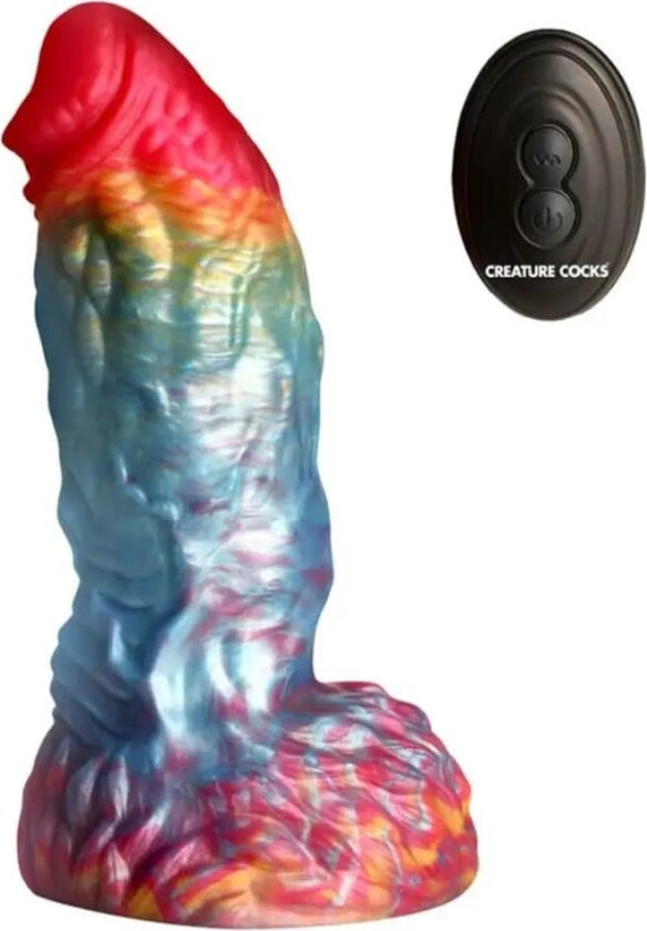 Rainbow Phoenix Vibrating Dildo 17,3 cm Dragon dildo