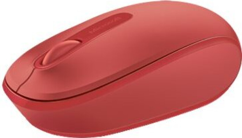 Wireless Mobile Mouse 1850 - Mus - Høyre- Og Venstrehåndet - Optisk - 3 Knapper - Trådløs - 2.4 Ghz - Usb Trådløs Mottaker - Flammerød