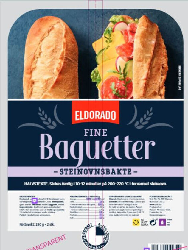 Baguette Fin Steinovnsbakt 2x125g