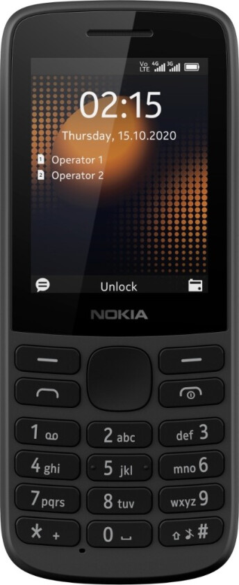 NOKIA 215 4G MOBILTELEFON, SVART