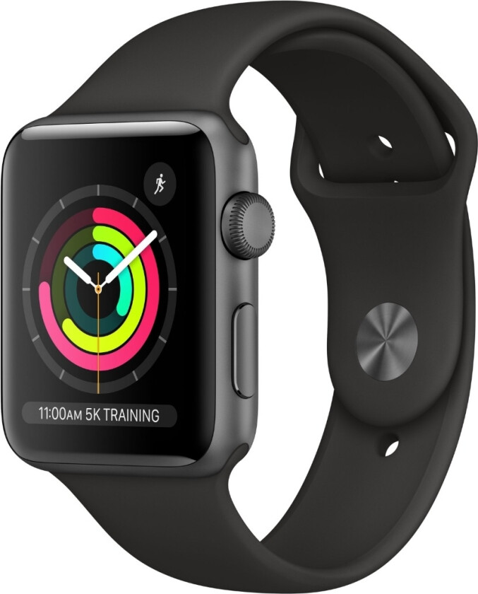 Watch Series 3 42 mm Space Gray/svart sport