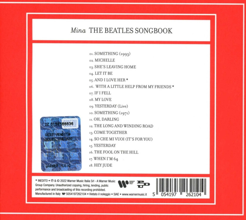 Mina Beatles Songbook CD