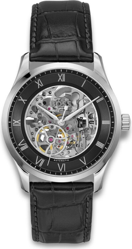 Principle Skeleton 1514234 - Automatisk - Sølv - Herreklokker - Skinn - Mineral