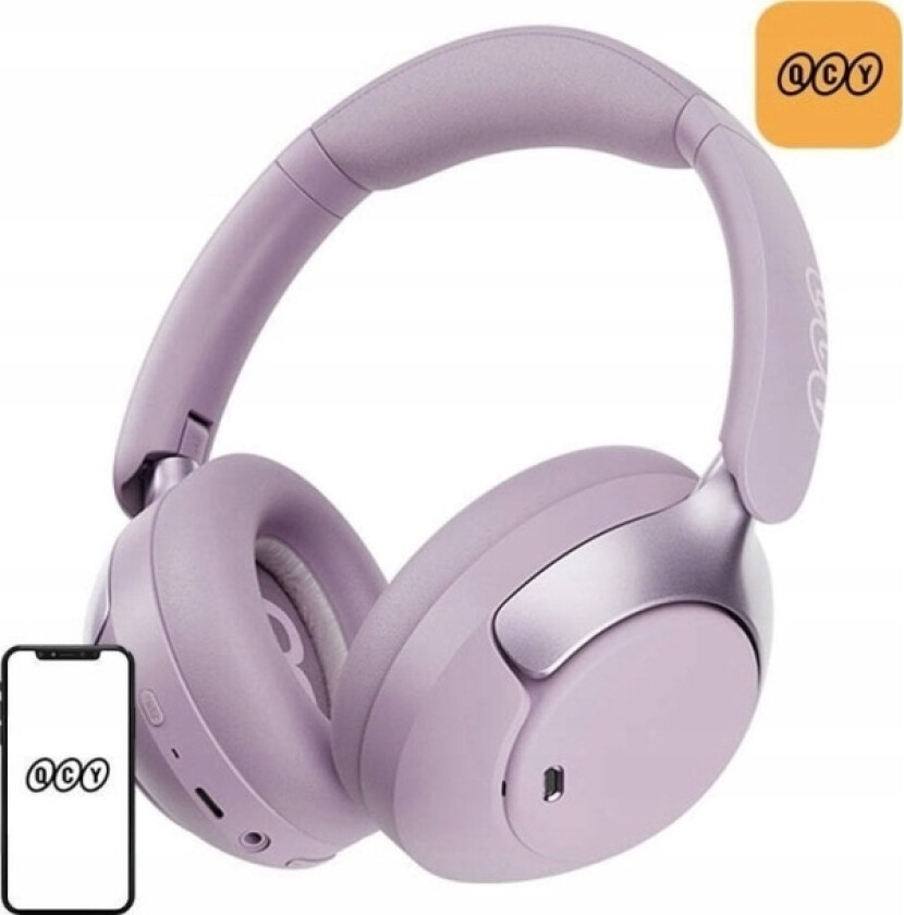 Qcy H3 Pro Anc Bluetooth 5.4 Ldac/Aac/Sbc Trådløse Øretelefoner (Lilla)