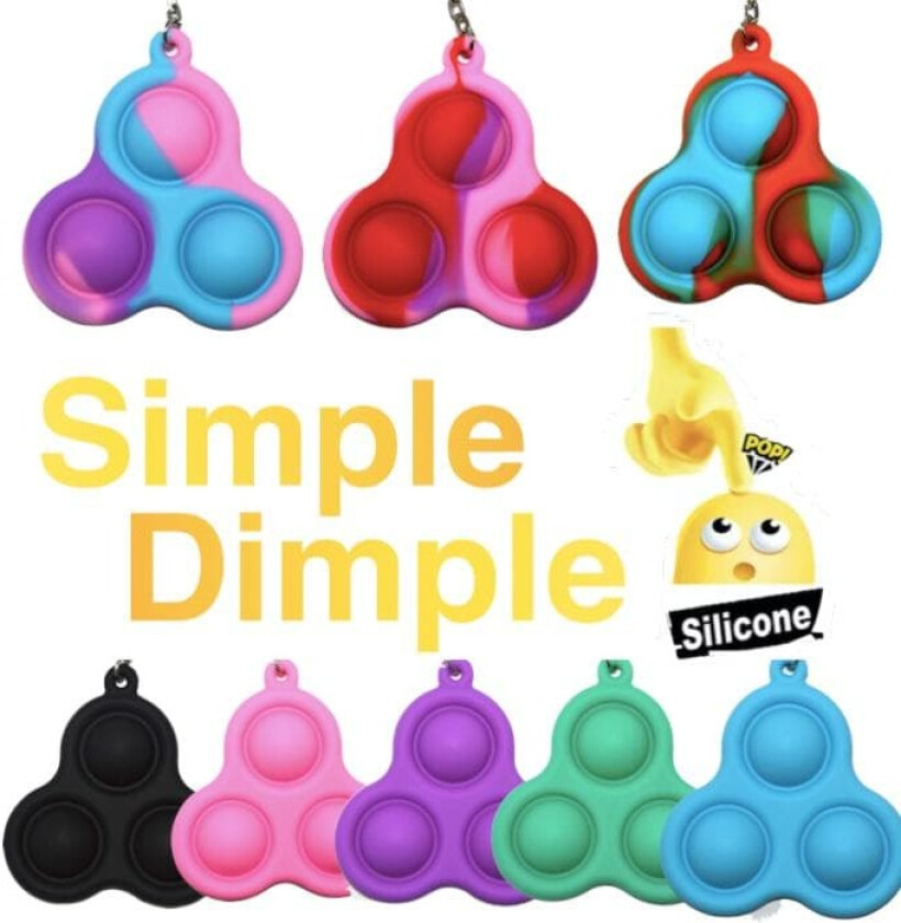 2-pack Enkel fordypning, MINI Pop it Fidget Finger Toy / Toy - CE