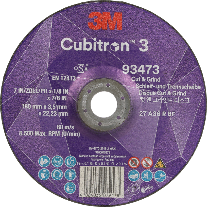 Bilde av Cubitron 3 skære-/skrubskive T27 180Ã3,5mm