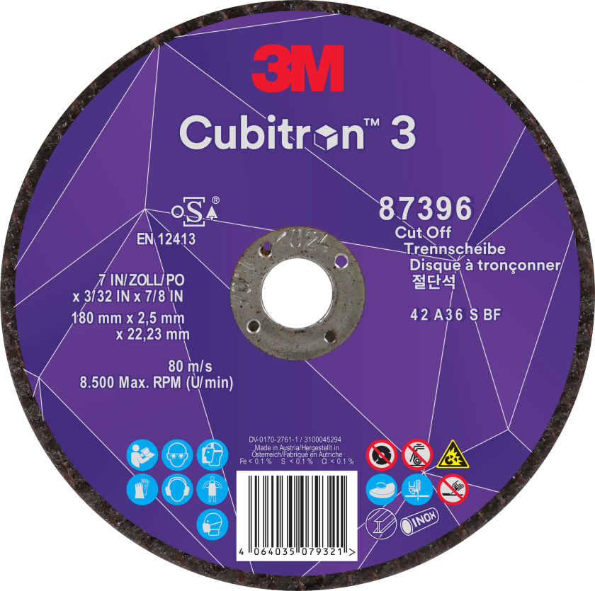 Cubitron 3 skæreskive T42 180Ã2,5mm