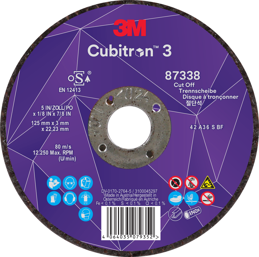 Cubitron 3 skæreskive T42 125Ã3,0mm