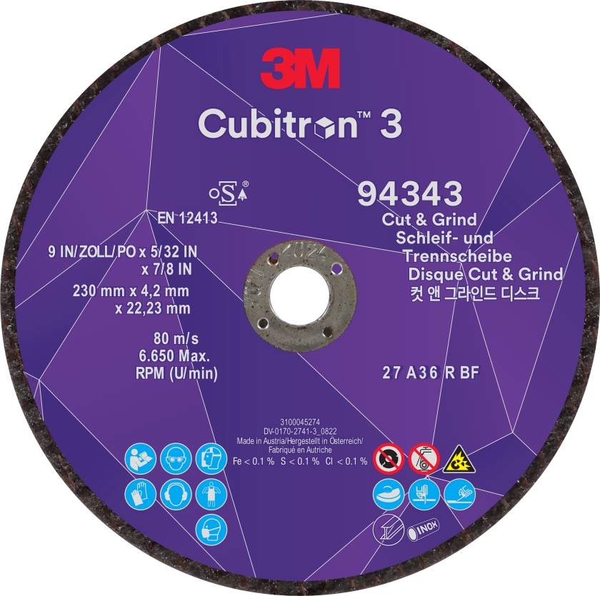 Cubitron 3 skære-/skrubskive T27 230Ã4,2mm