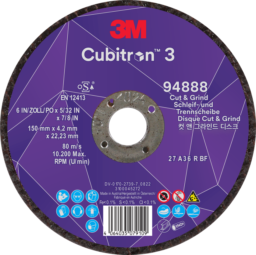 Cubitron 3 skære-/skrubskive T27 150Ã4,2mm