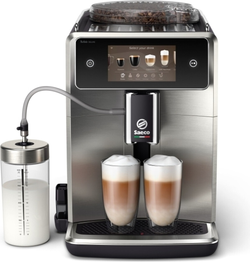 Sm8785, Espressomaskin, 1,7 L, Kaffe Bønner, Malt Kaffe, Innebygd Kaffekvern, Sort, Metallisk