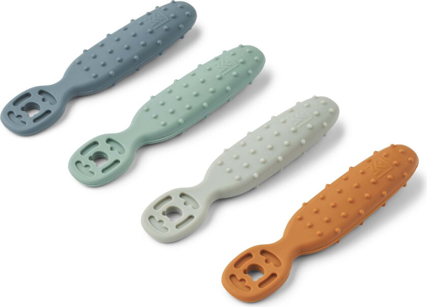 Caelia Nybynnerskje 4-Pakk, Whale Blue Multi Mix - Tåteflasker & Tilbehør - Silikon