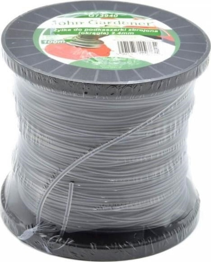 Geko Forsterket Trimmerline (Rund) 2,4Mmx100m (24) G73940 Geko