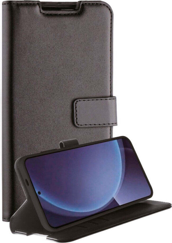Samsung Galaxy S25+ (Plus) Vivanco Classic Wallet Kunstskinn Flipdeksel med Lommebok - Svart