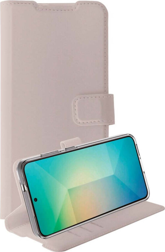Samsung Galaxy S25 Vivanco Classic Wallet Kunstskinn Flipdeksel med Lommebok - Greige