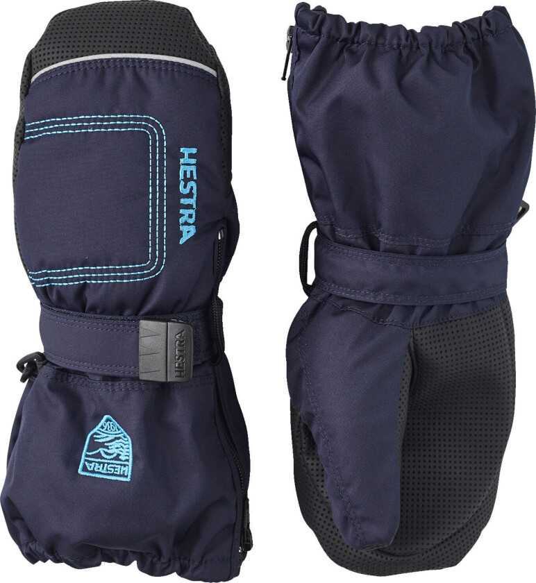 Baby Zip Long Mitt 3, Dark Marine