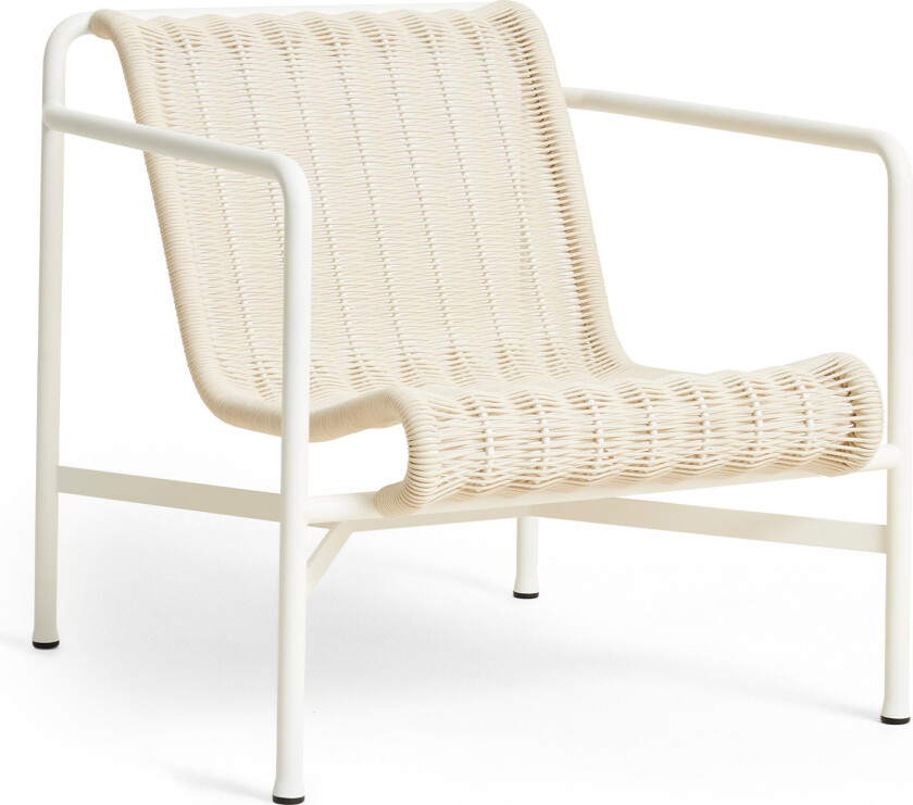Palissade cord lav lenestol - Cream white pulverlakkert stål - Utendørs lenestoler - Ronan & Erwan Bouroullec - Metall