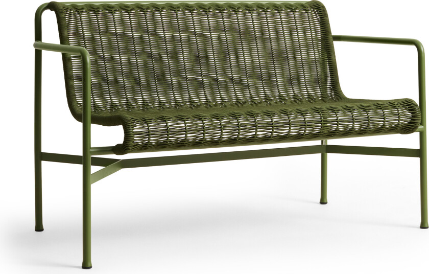 Palissade cord hagebenk med armlener - Olive - Hagebenker - Ronan & Erwan Bouroullec - Grønn - Metall
