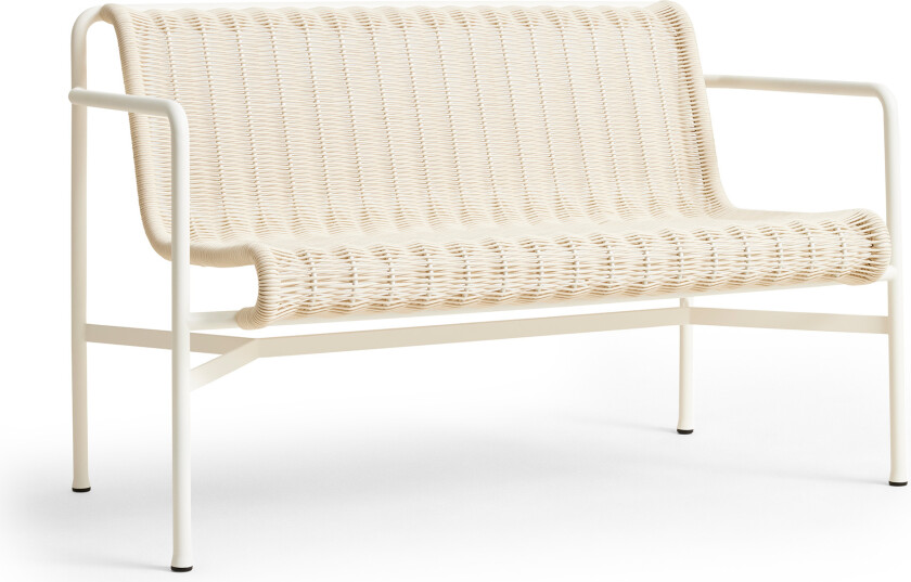 Palissade cord hagebenk med armlener - Cream White - Hagebenker - Ronan & Erwan Bouroullec - Hvit - Metall