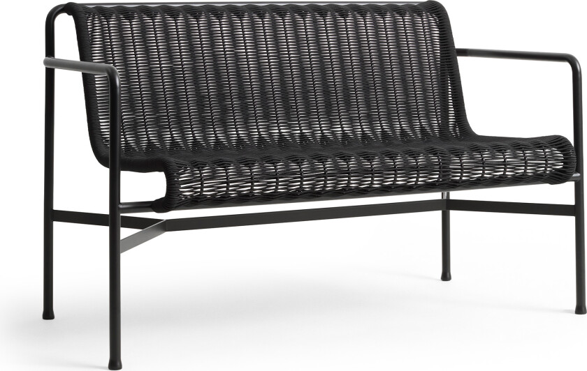 Palissade cord hagebenk med armlener - Anthracite - Hagebenker - Ronan & Erwan Bouroullec - Grå - Metall