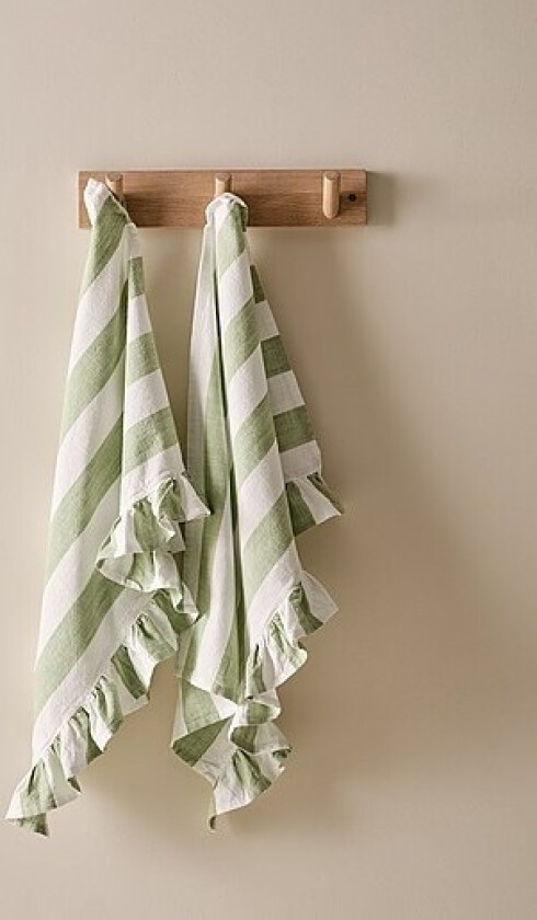 IRIS kjøkkenhåndkle med volang 2-pakke