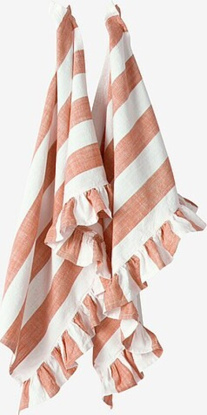 IRIS kjøkkenhåndkle med volang 2-pakke