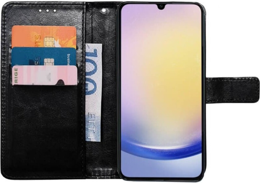 Lommebokdeksel 3-kort Samsung Galaxy A25 5G - Svart