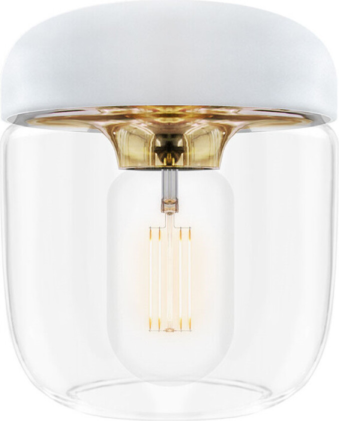 Acorn lampeskjerm hvit polert messing