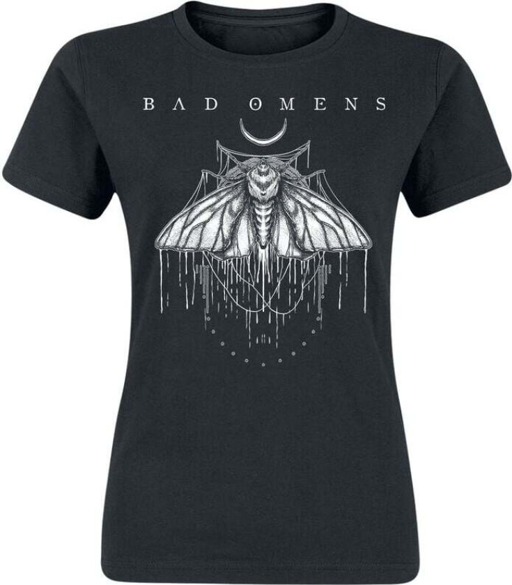 T-skjorte - Moth - S til 3XL - Damer - svart