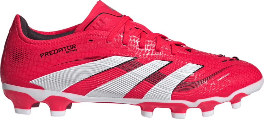 adidas Predator Pro MG / Q1 25, fotballsko gress og kunstgress, unisex RED/WHITE/BLACK