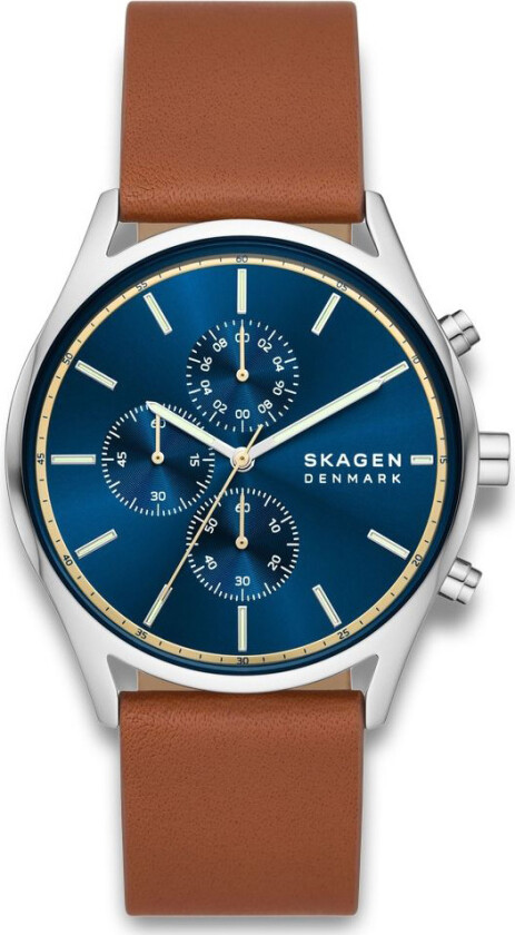 Holst Multifunction SKW6916 - Kvarts - Sølv - Herreklokker - Skinn - Mineral