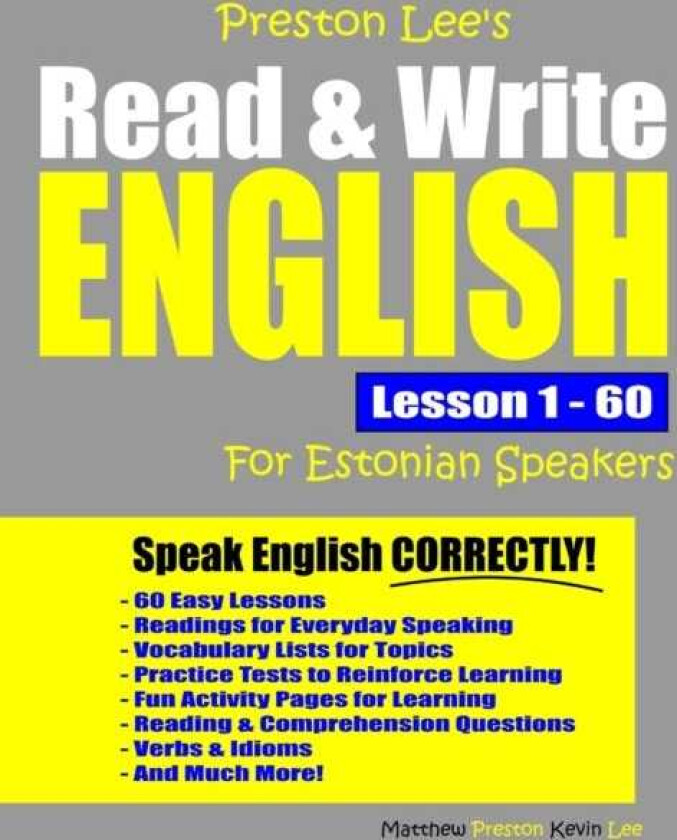 Preston Lee's Read & Write English Lesson 1  60 For Estonian Speakers