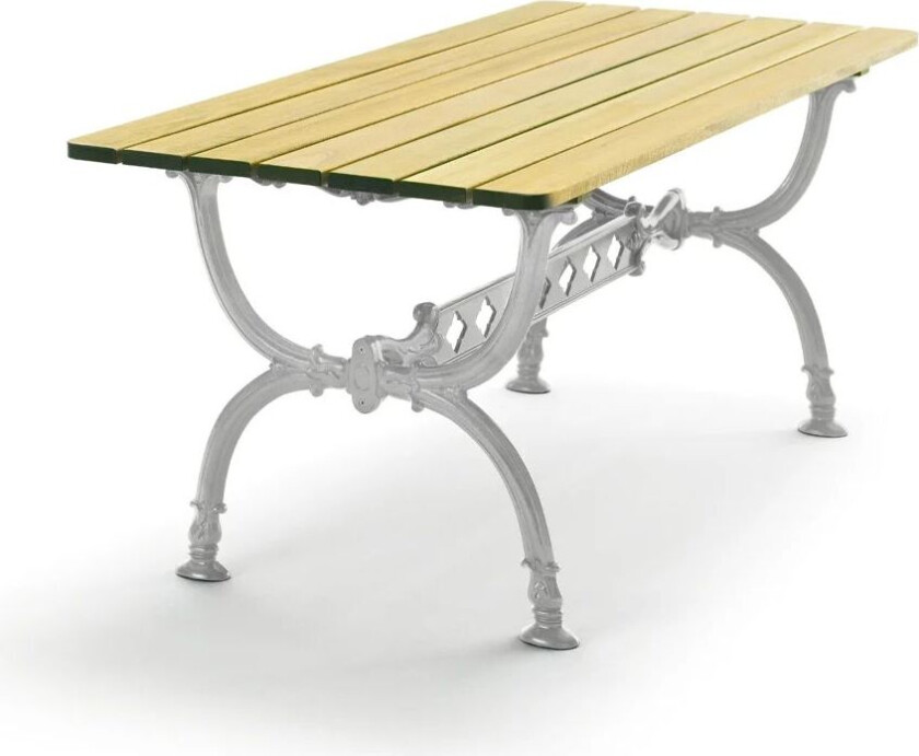 Byarum bord 142x72 cm Furu impregnering, rått aluminiumsstativ