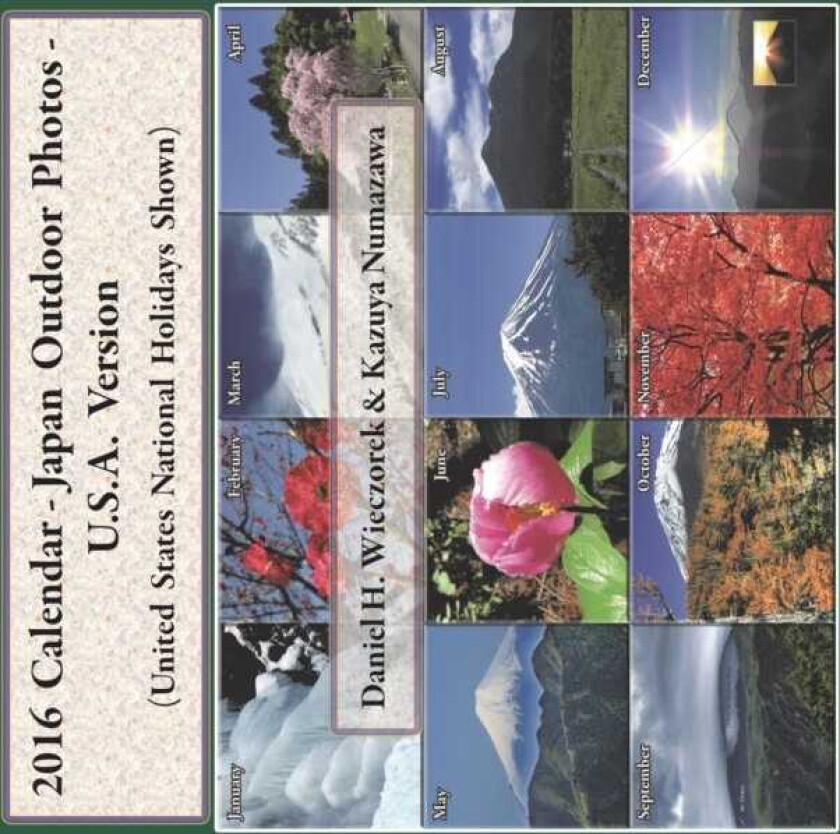 2016 Calendar Japan Outdoor Photos U.S.A. Version