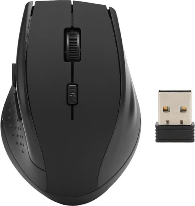 2,4 GHz trådløs optisk mus Ergonomi Batteridrevet 6-knappers trådløs mus med USB-mottaker for PC bærbar PC for Windows