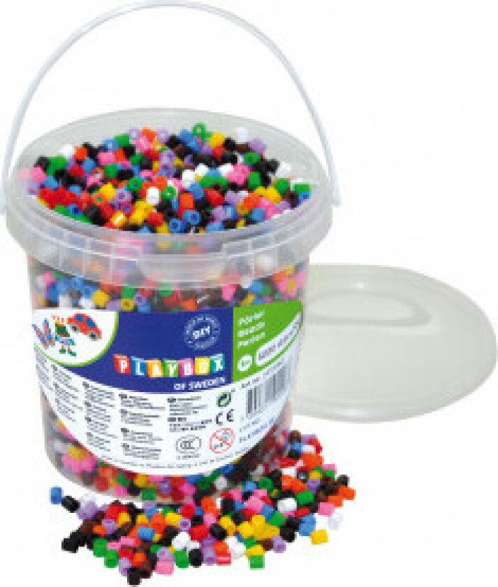 rørperler i blikk 10 ass. farger - 5000 stk.