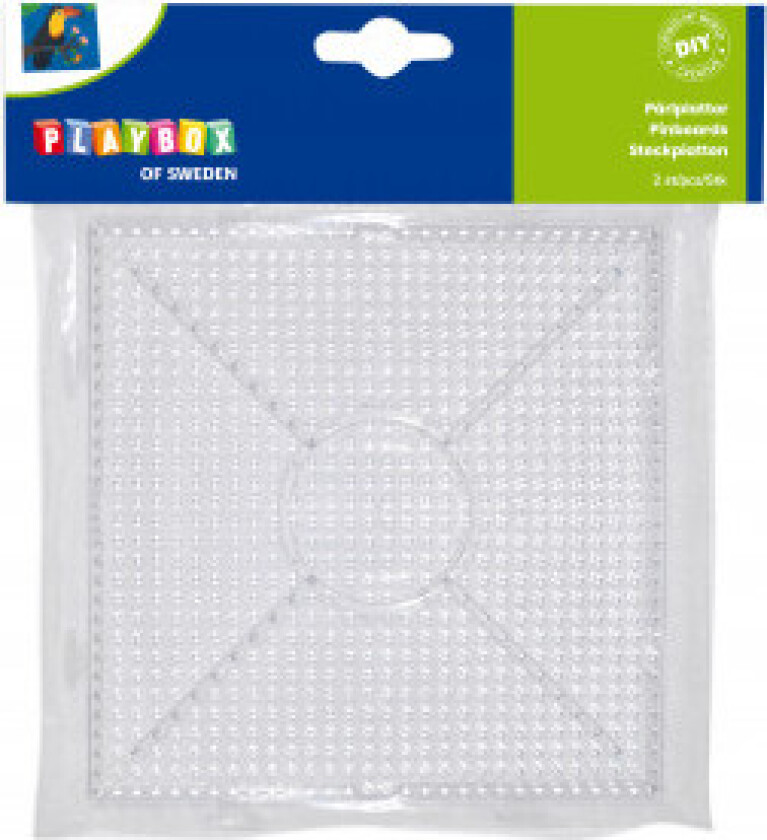 Perleplate Firkant - 2 stk