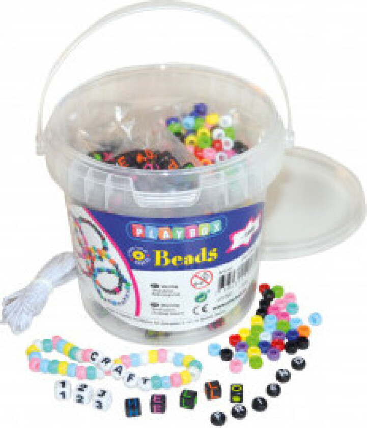 Bokstavperler i Bøtte Mix - 1000 stk